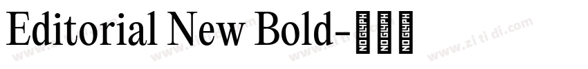 Editorial New Bold字体转换